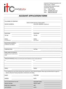 New Account Application Form