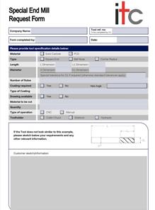 ITC Special Endmill Request Form