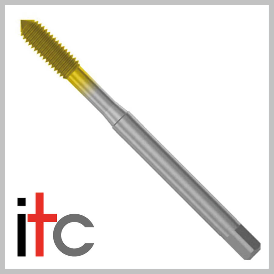 M2 X 0.4 THREAD FORMING TAP TIN COATED WITH OIL GROOVES