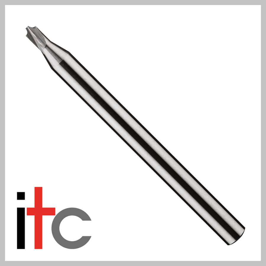 MINIATURE CORNER ROUNDING CUTTER 0.2MM RADIUS 1.2MM PILOT 3MM SHK DIA