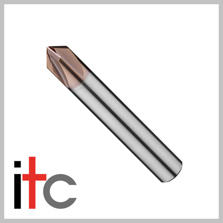 2MM 4 FLT 60 DEGREE CHAMFER TOOL 50MM OAL COATED