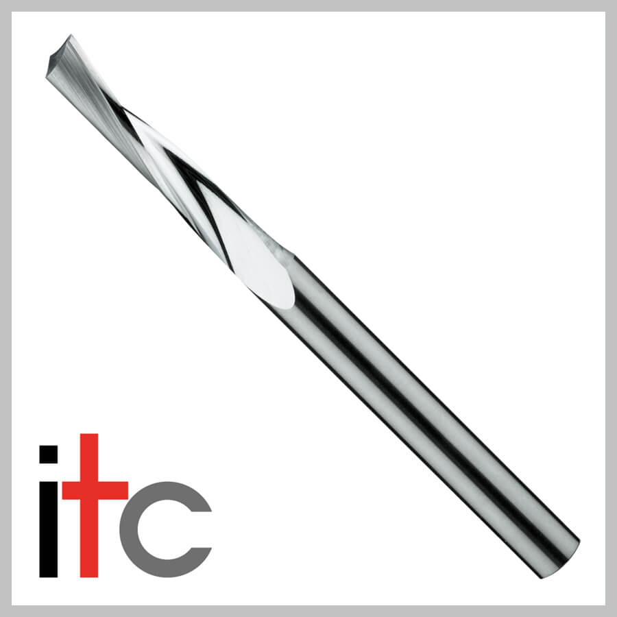 2MM SINGLE FLUTE CLEARCUT ROUTER 6MM SHANK 7MM LOC  BALANCED
