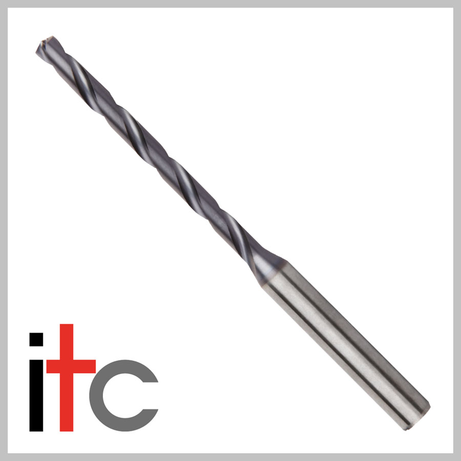 1MM DIA 3XD CARBIDE DRILL